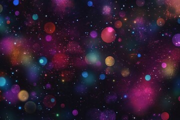 Abstract colorful bokeh lights background.