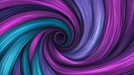 Abstract swirling vortex of purple, teal, and blue hues.