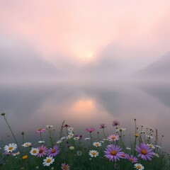 sunrise in the mountains