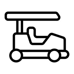 Golf Cart Line Icon