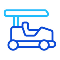 Golf Cart Duoline Icon