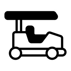 Golf Cart Glyph Icon