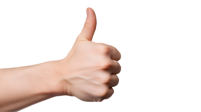 a hand giving a thumbs up