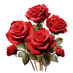 a group of red roses