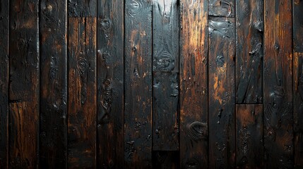 Naklejka premium A dark wood wall, intricate details