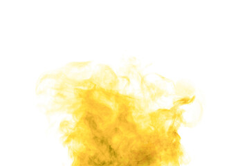 gold dust smoke steam spray and abstract vapor water isolated on a white background. concept of fog...