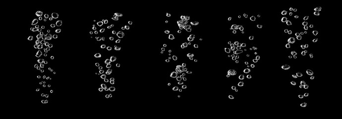 texture white water bubble liquid abstract isolated black background. concept of designing oxygen...