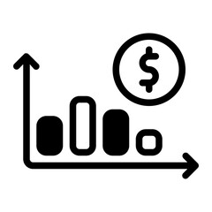 Histogram Glyph Icon