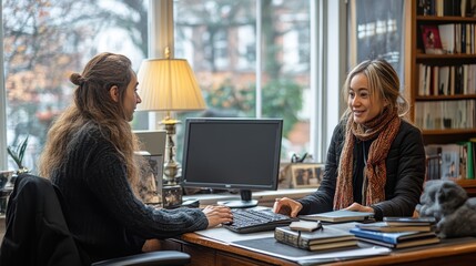 Professors Engaging in One-on-One Office Hours