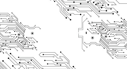 Circuit technology background with hi-tech digital data connection system and computer electronic design.