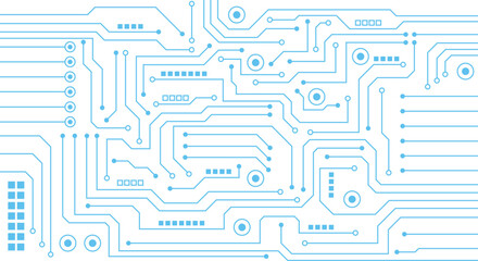 Abstract Technology Background , blue circuit board pattern. Vector illustration