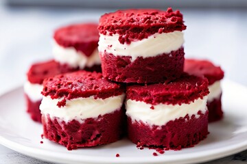 mini red velvet cakes bite sized red velvet cakes with cream che