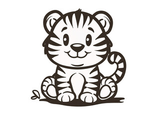 Fototapeta premium a cartoon of a tiger