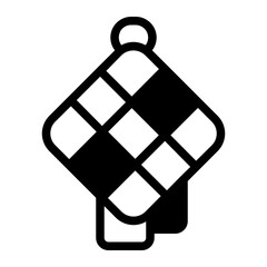 Ketupat Glyph Icon