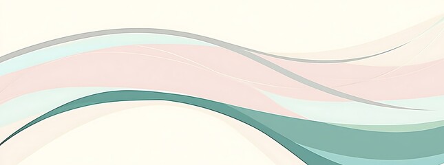 Naklejka premium Abstract pastel wave background design. (6)