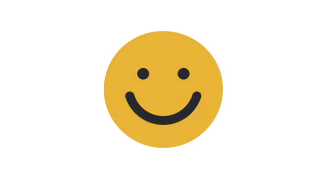 a yellow smiley face with black face - Powered by Adobe