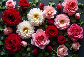 Obraz premium Close-up shot of the beautiful flowers. Suitable for floral background.