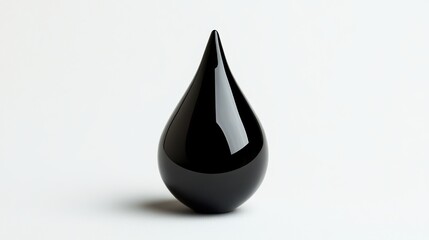 Fototapeta premium A sleek black drop shape, symbolizing elegance and sophistication in culinary presentation.