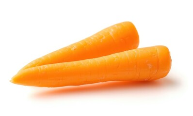 Fresh orange carrots on white background