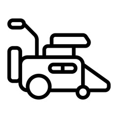 Lawn Mower Line Icon
