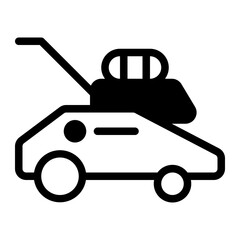 Lawn Mower Glyph Icon
