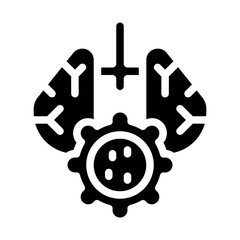 Lung Cancer Solid Icon