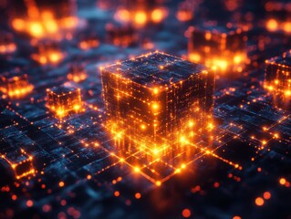 Fototapeta premium AI-Driven Data Clustering Visualization