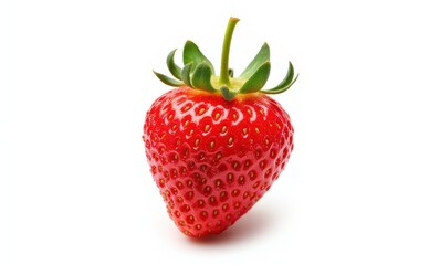 Fresh red strawberry on white background