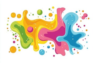 Colorful paint splatters, abstract background design.