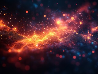 Fototapeta premium Vibrant Data Visualization with Clustering Model