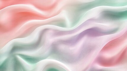 Obraz premium Pastel Fabric Draped in Soft Waves Showing Gradient Colors
