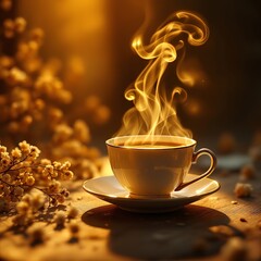 Vintage coffee and sugar bowl still life, evocative photography.