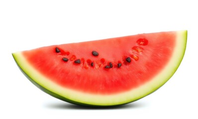 Fresh watermelon slice on white background