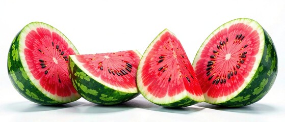 Watercolor Watermelon Illustration Set - Vibrant Fruit Art