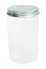 transparent plastic jars
