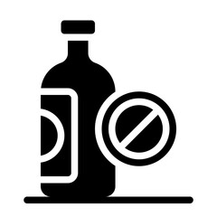 No Drinks Solid Icon