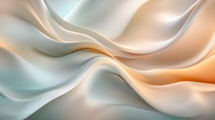 Obraz premium Smooth abstract background with flowing wave like curves in soft pastel tones, creating serene and elegant visual effect