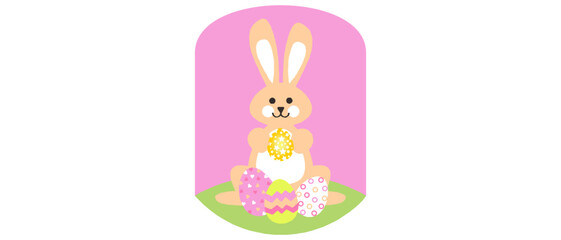 Ester egg icon - decorative background