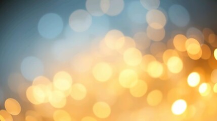 Obraz premium A de-focused abstract background featuring shimmering glitter lights in blue, gold, and black hues.