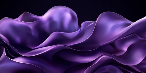 Obraz premium Abstract purple silk fabric flowing, elegant waves and folds.