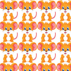 seamless pattern with funny animals