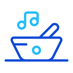 Singing Bowl Duoline Icon