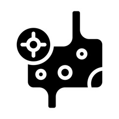 Stomach Cancer Solid Icon