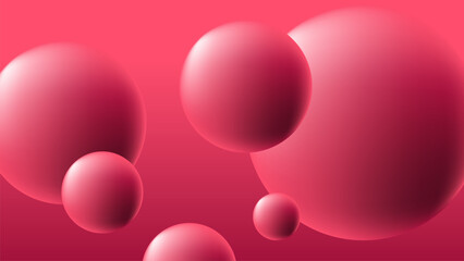 Abstract vector background featuring 3D circle shapes in rich shades of purple and pink