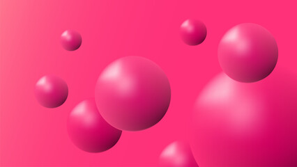 Abstract vector background featuring 3D circle shapes in rich shades of purple and pink