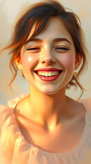 woman smiling