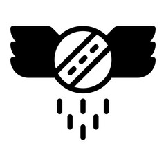 Wings Glyph Icon