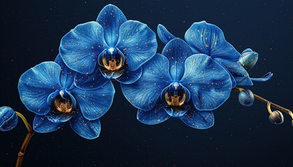 blue flower in water