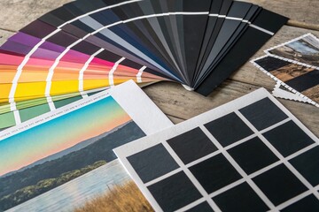 Elegant Black Gradient Swatch Collection: Double Exposure Photography