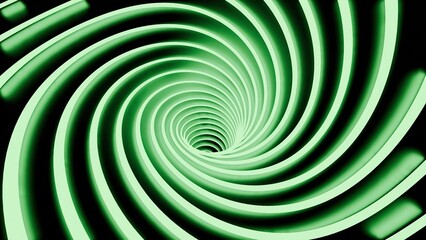 A Stunning and Dynamic Green Spiral Background Accompanied by an EyeCatching Vibrant Neon Effect. Design